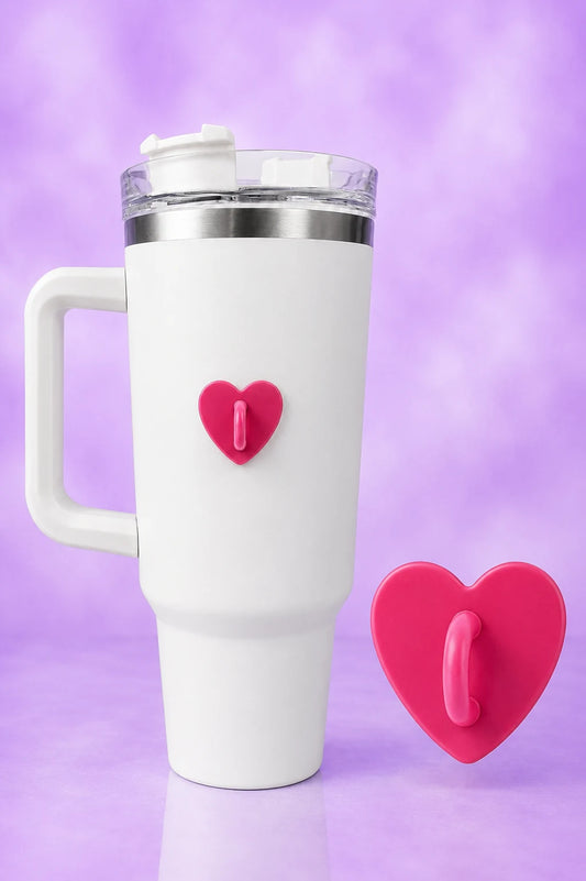 Hot Pink Heart Water Bottle Hookie