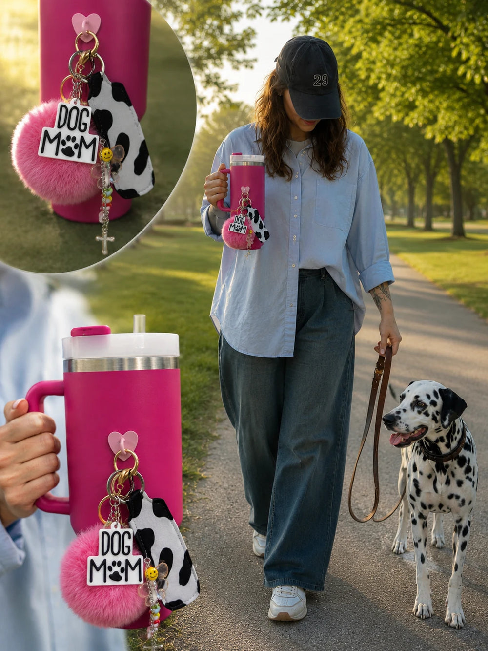 Dog Mom Energy Rubber Charm – Paw Proud Edition