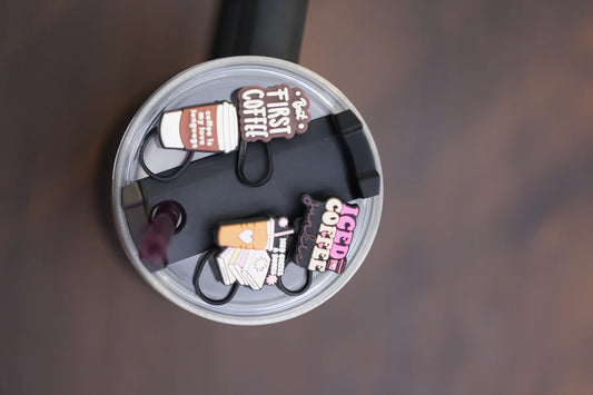 Coffee Lovers Straw Charm Set