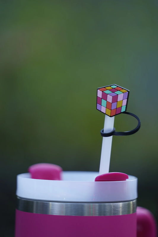 Color Pop Cube Straw Charm