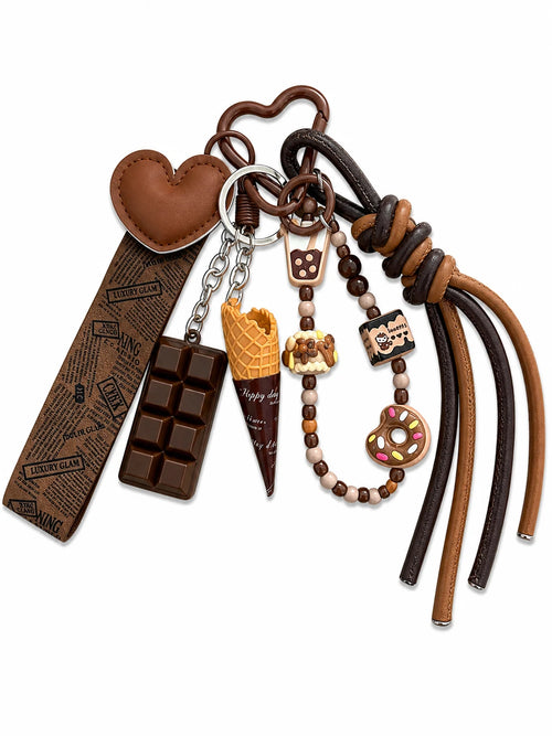 🍰 Dessert Date Drop – Chocolate Bag Charm