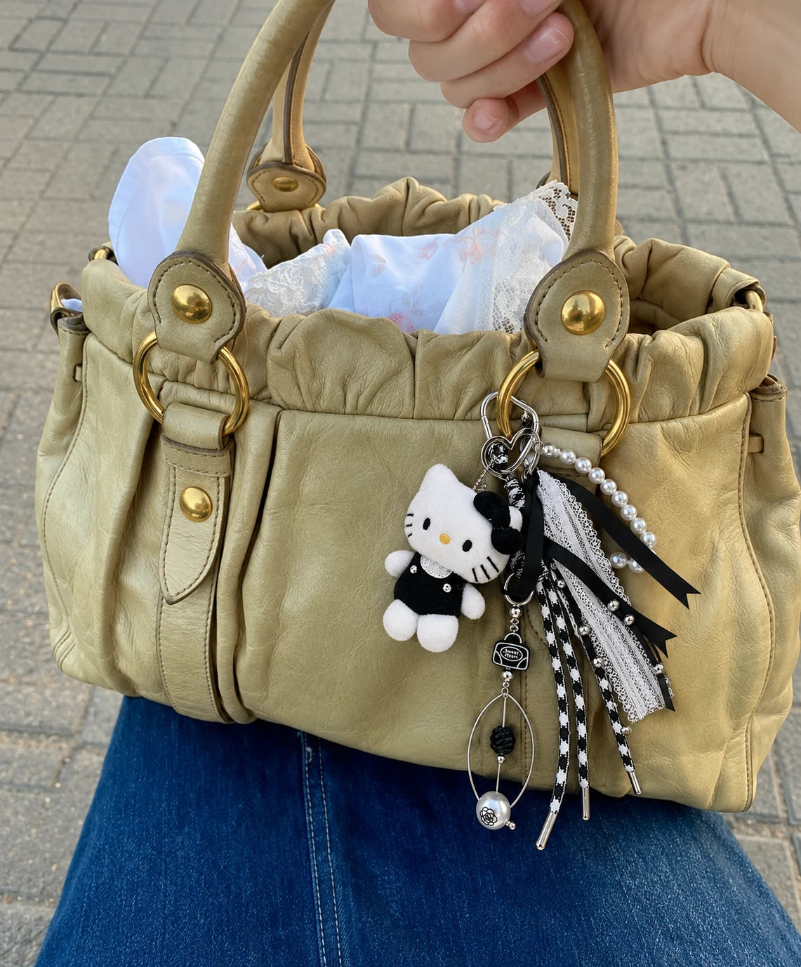 π€ Soft Goth Drop β Kitty Bag Charm