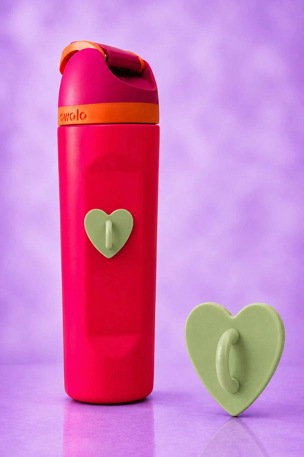 Aqua Green Heart Water Bottle Hookie