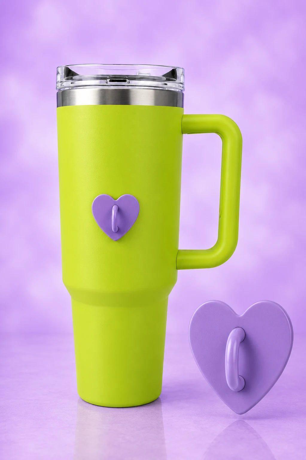 Lavender Heart Water Bottle Hookie