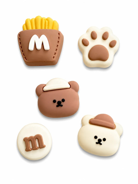 Bear Bites 3D Water Bottle Stickers – Cozy Snack Edition