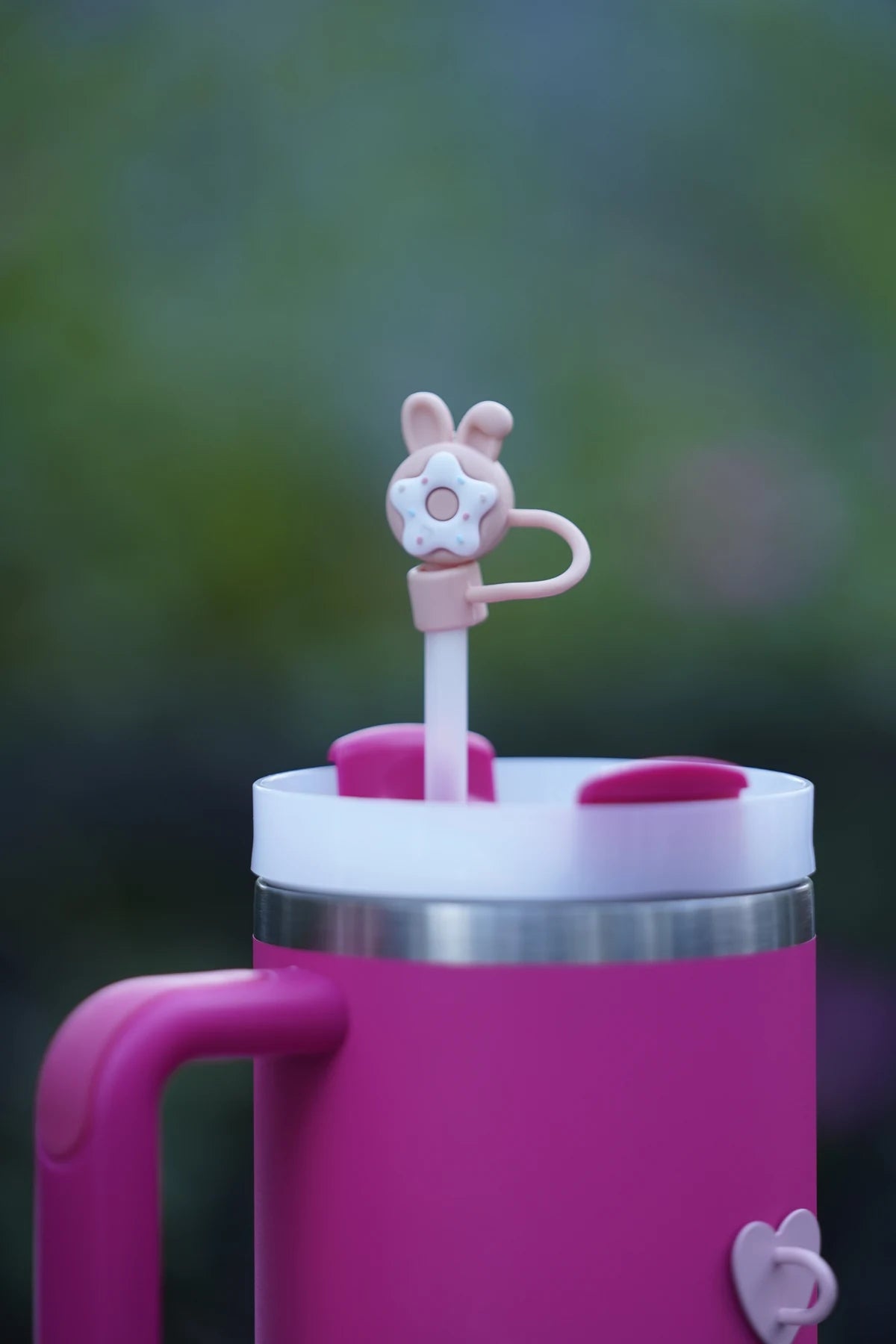 Bunny Donut Straw Charm