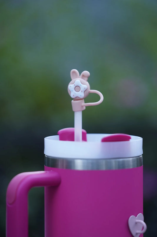 Bunny Donut Straw Charm