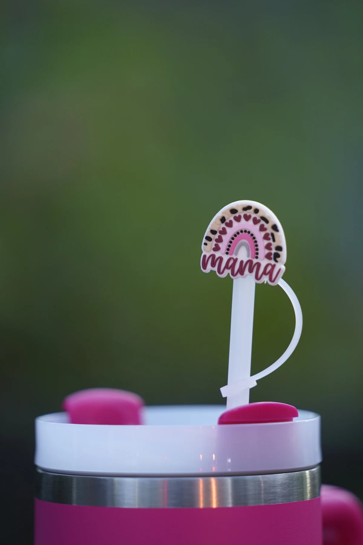 Mama Love Rainbow Straw Charm
