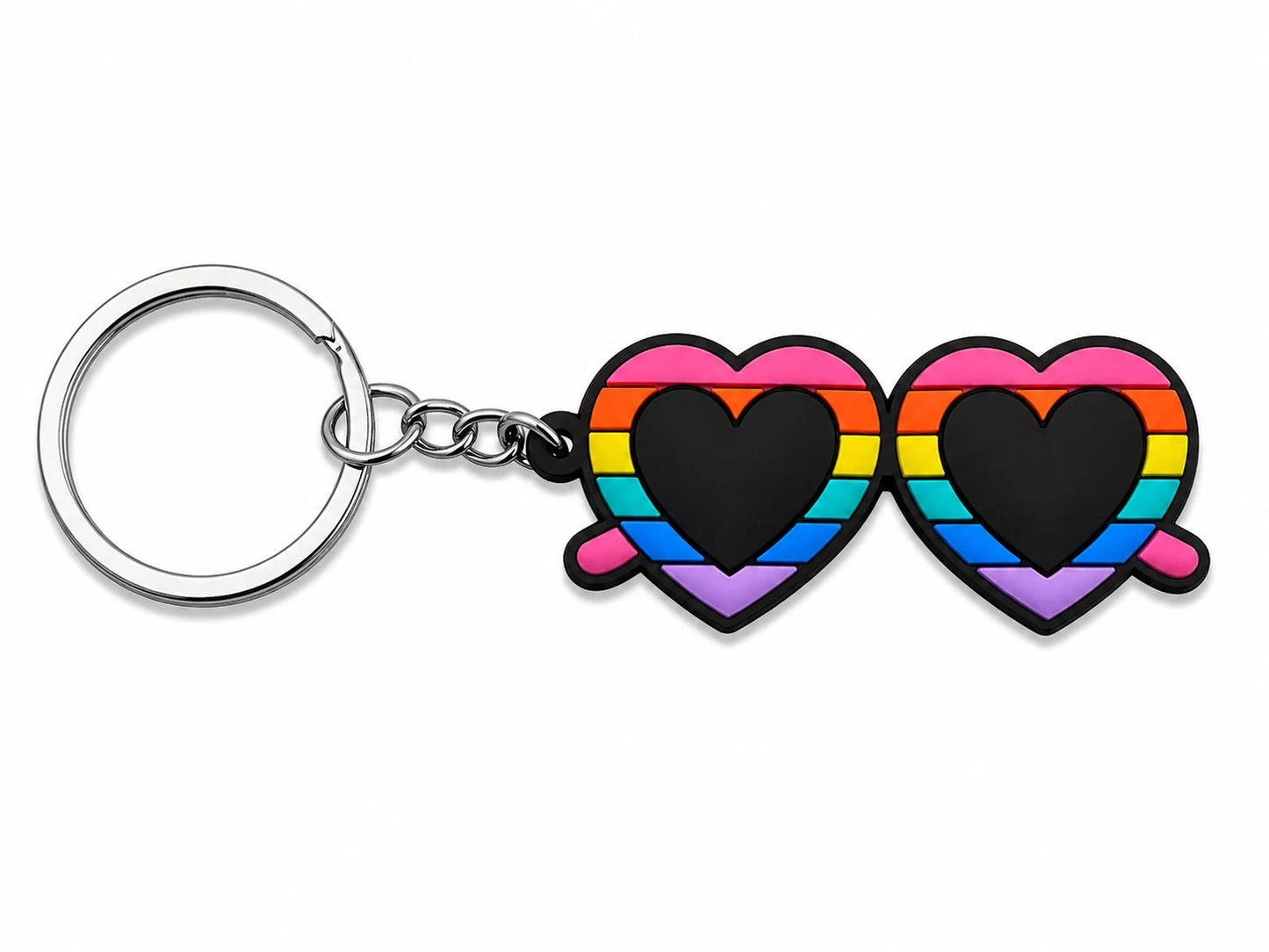 Love Loud Rubber Charm – Rainbow Heart Edition