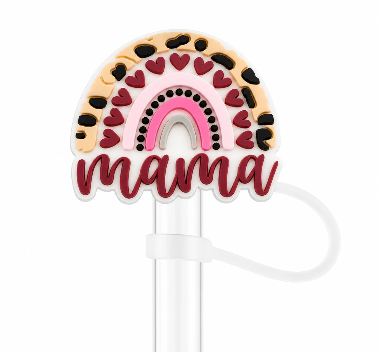 Mama Love Rainbow Straw Charm