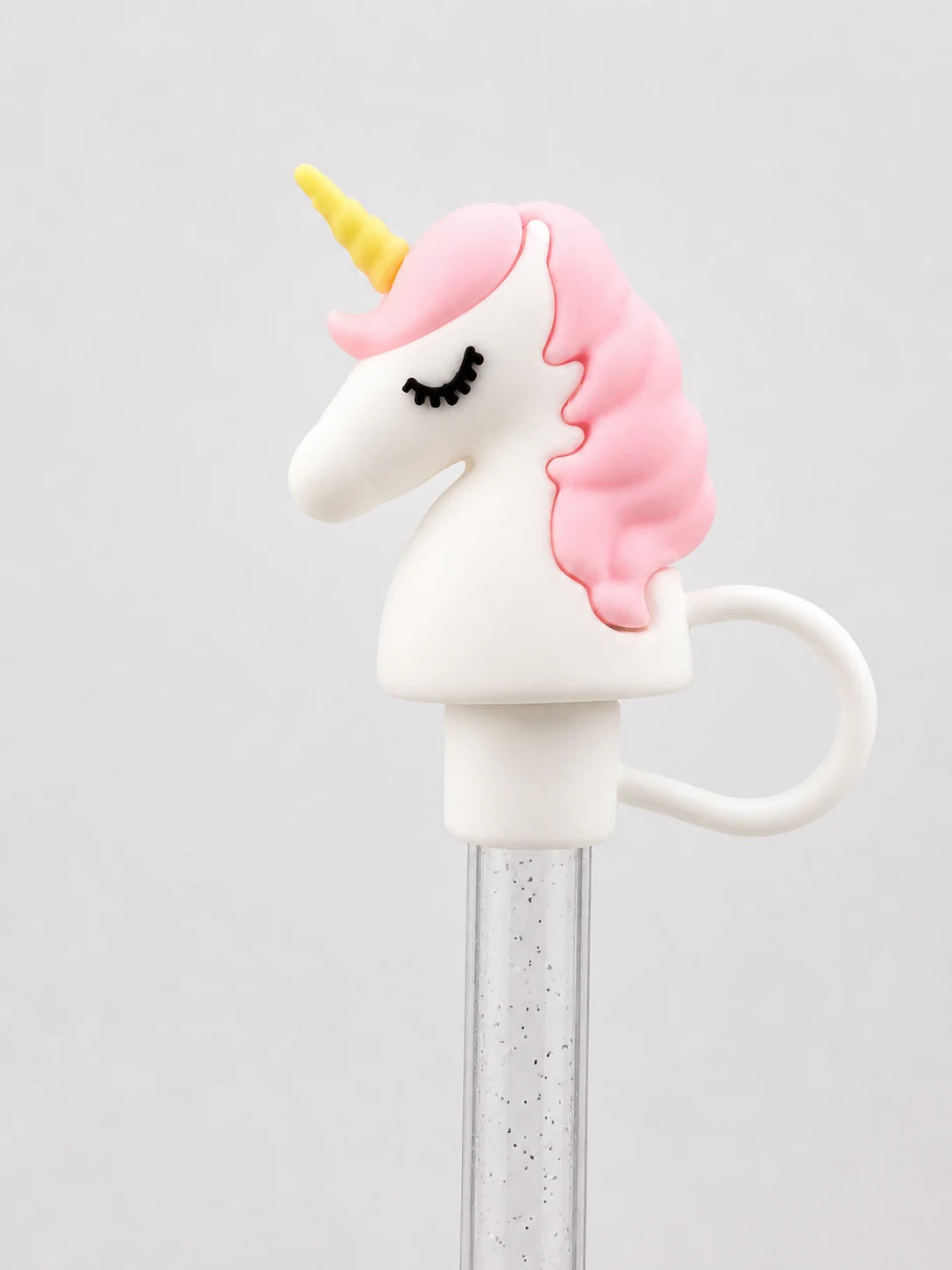 Pastel Unicorn Straw Charm