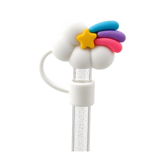 Rainbow Cloud Straw Charm