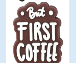 But First Coffee Straw Charm