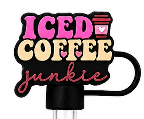 Iced Obsessed Straw Charm – Coffee Junkie Edition