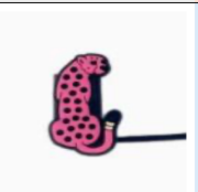 Pink Spotted Leopard Straw Charm