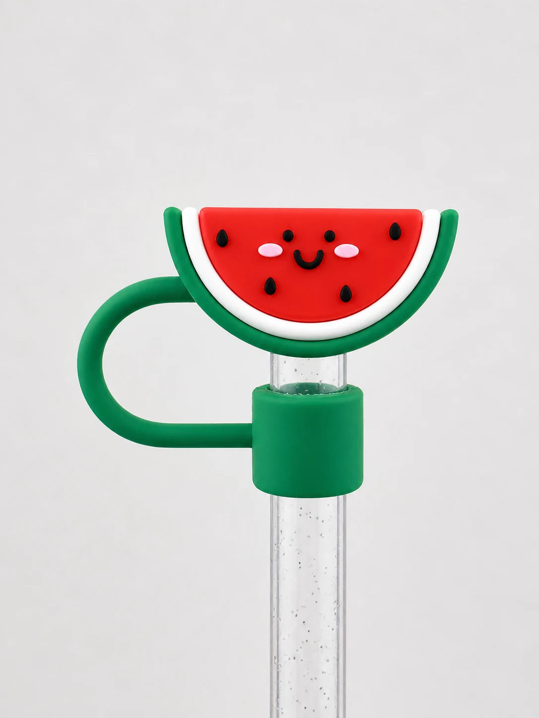 Smiley Watermelon Straw Charm