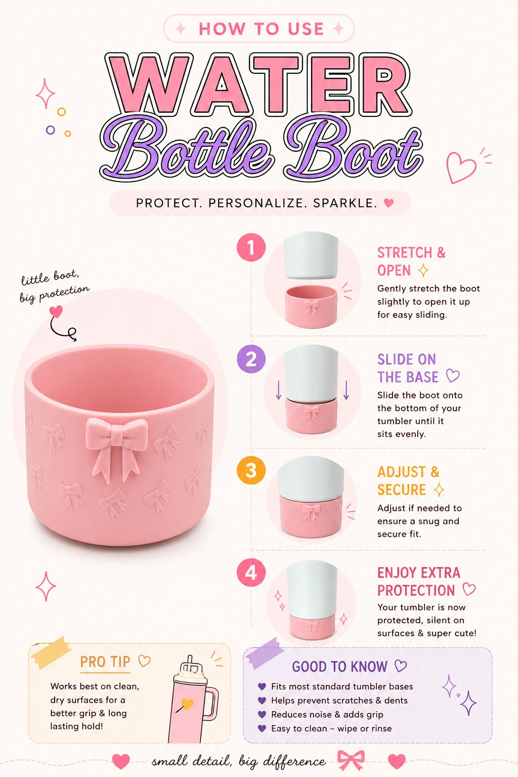 Cherry Blush Water Bottle Boot