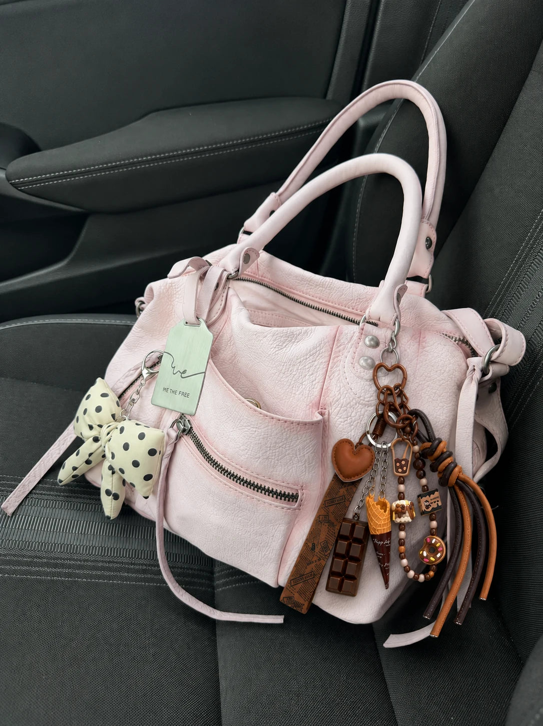 🍰 Dessert Date Drop – Chocolate Bag Charm