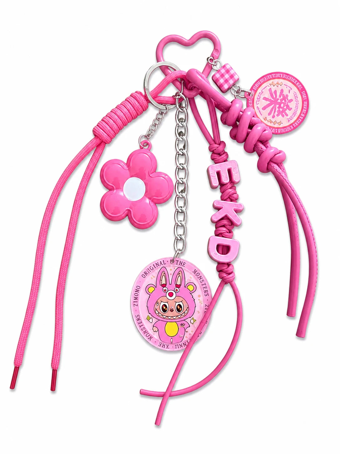 🌸 Pink Parade Drop – Floral Bag Charm