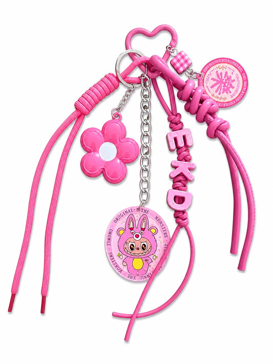 🌸 Pink Parade Drop – Floral Bag Charm