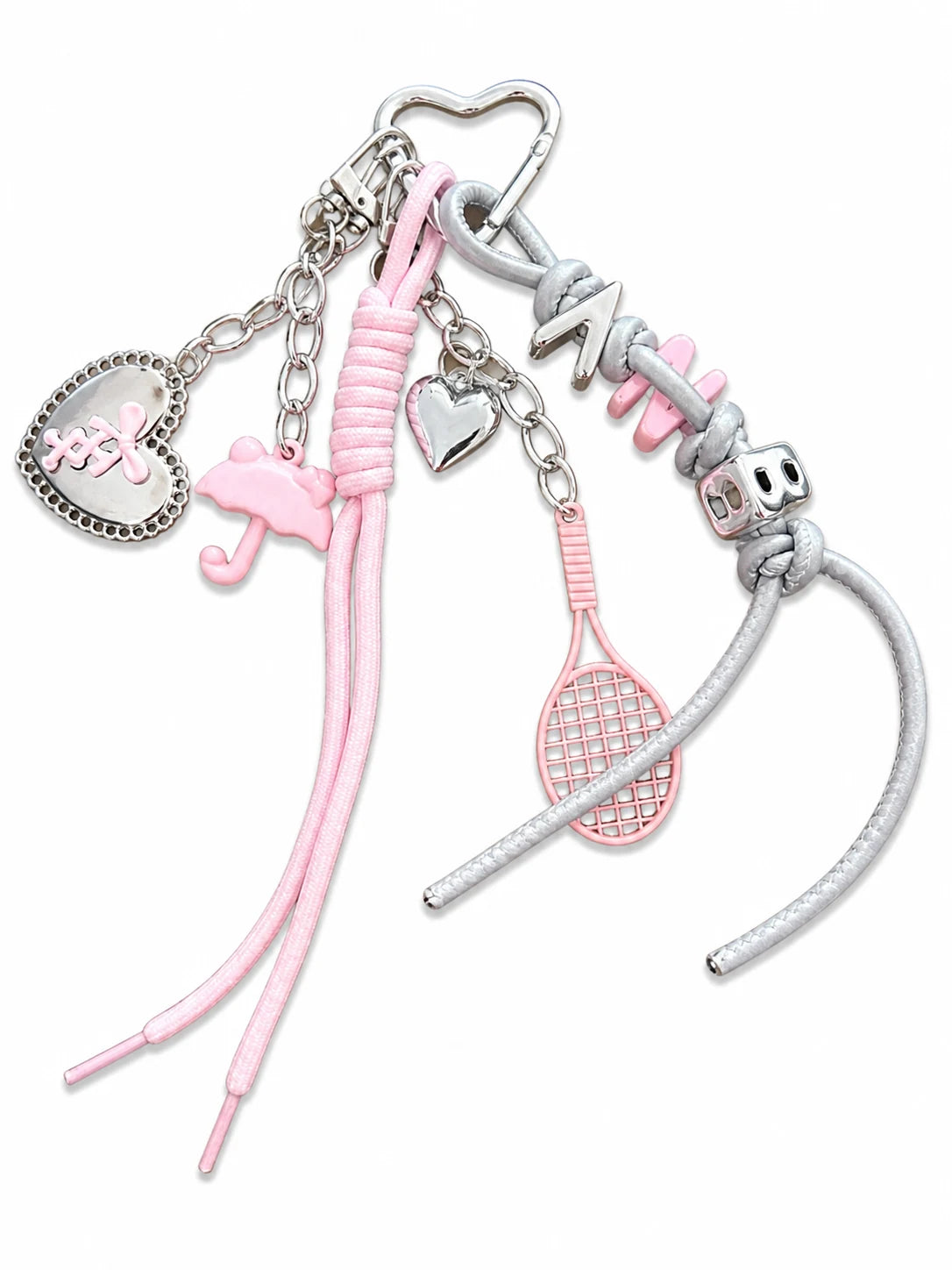 💗 Blush Game Drop – Heart Bag Charm