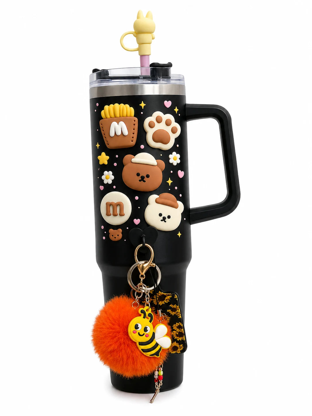 Bear Bites 3D Water Bottle Stickers – Cozy Snack Edition