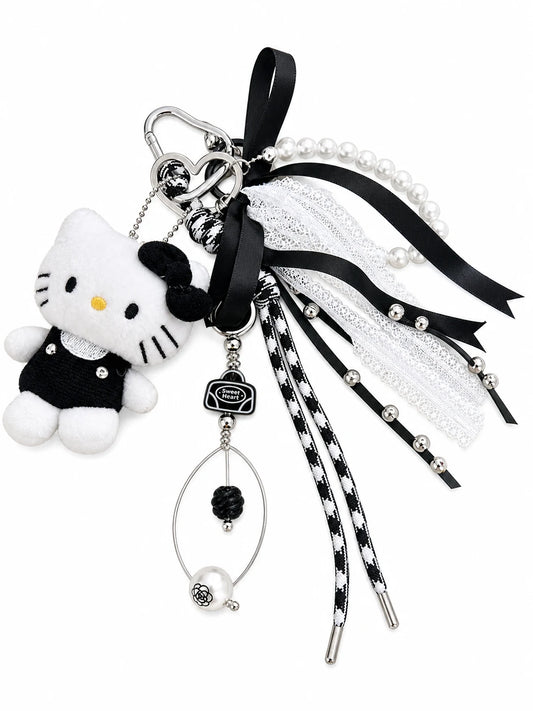 🖤 Soft Goth Drop – Kitty Bag Charm