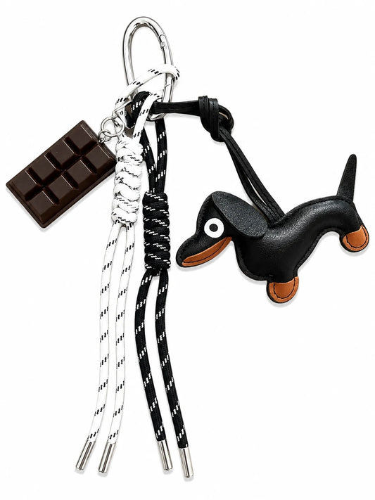☕ Coffee Run Drop – Dachshund Bag Charm