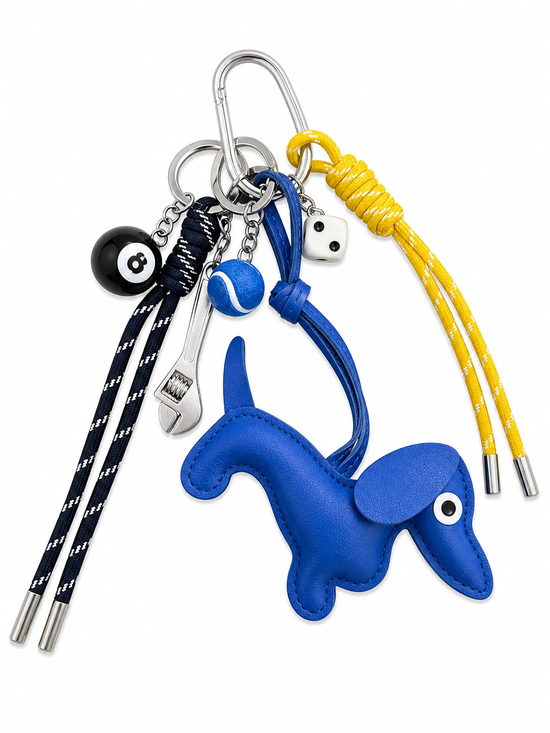 🐶 Blue Mood Drop – Dachshund Bag Charm