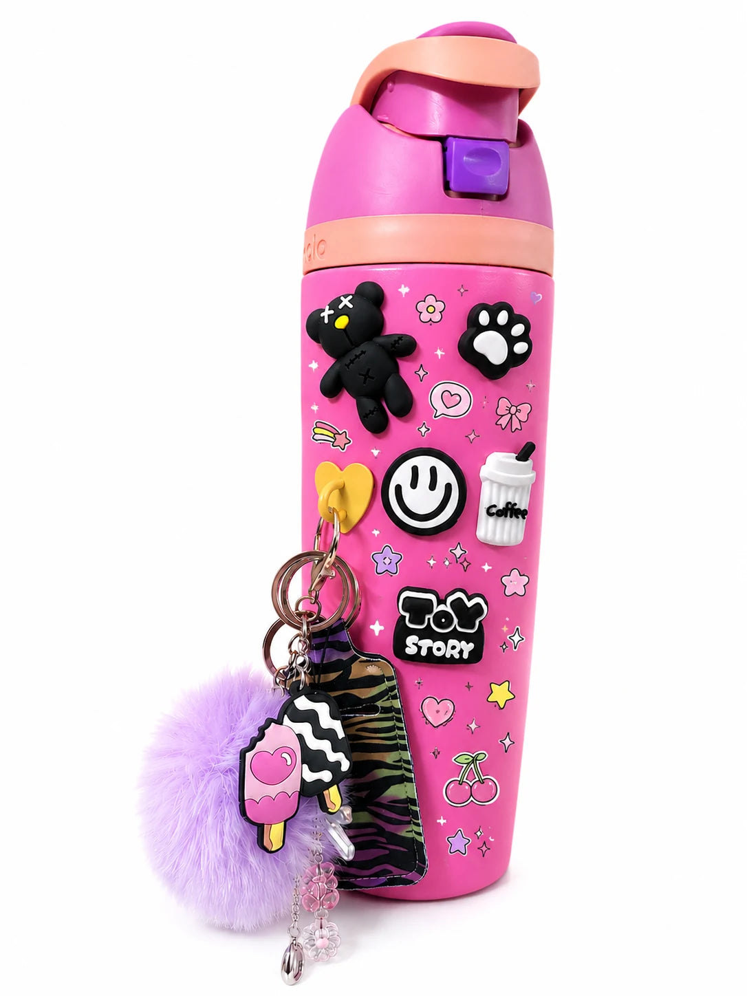 Midnight Mood 3D Water Bottle Stickers – Dark Kawaii Edition