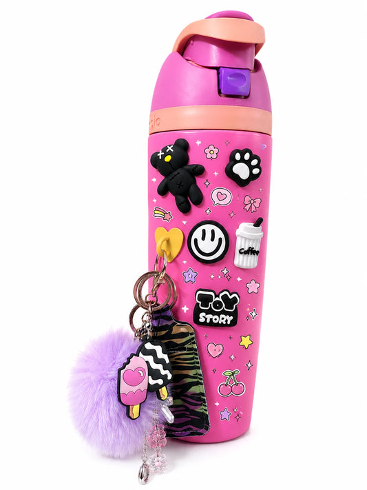 Midnight Mood 3D Water Bottle Stickers – Dark Kawaii Edition