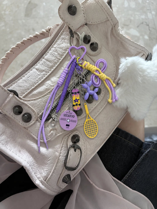 💜 Lavender Rush Drop – Balloon Dog Bag Charm