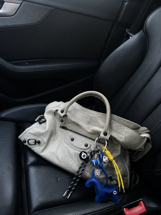 🐶 Blue Mood Drop – Dachshund Bag Charm
