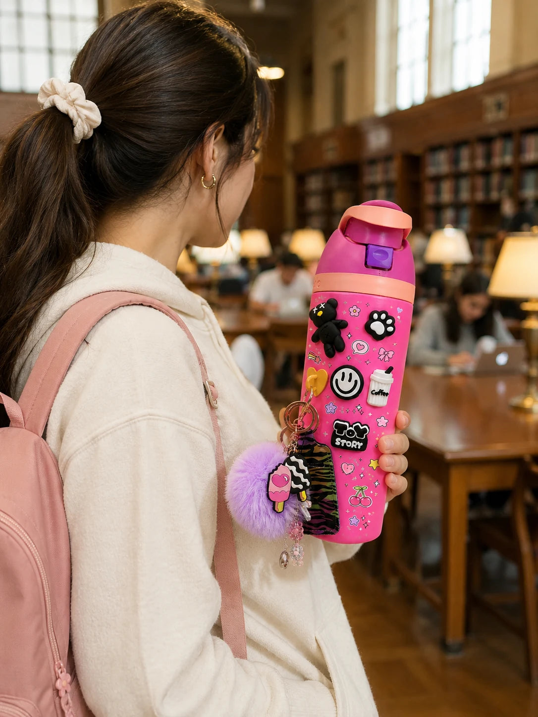 Midnight Mood 3D Water Bottle Stickers – Dark Kawaii Edition