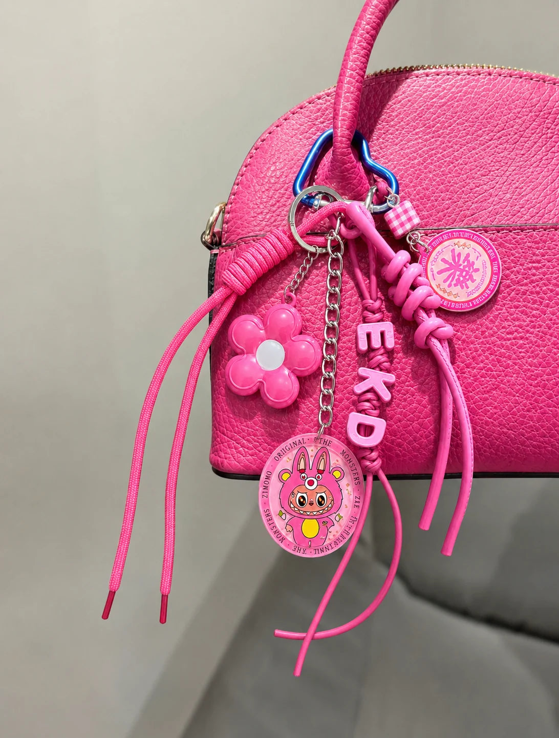 🌸 Pink Parade Drop – Floral Bag Charm