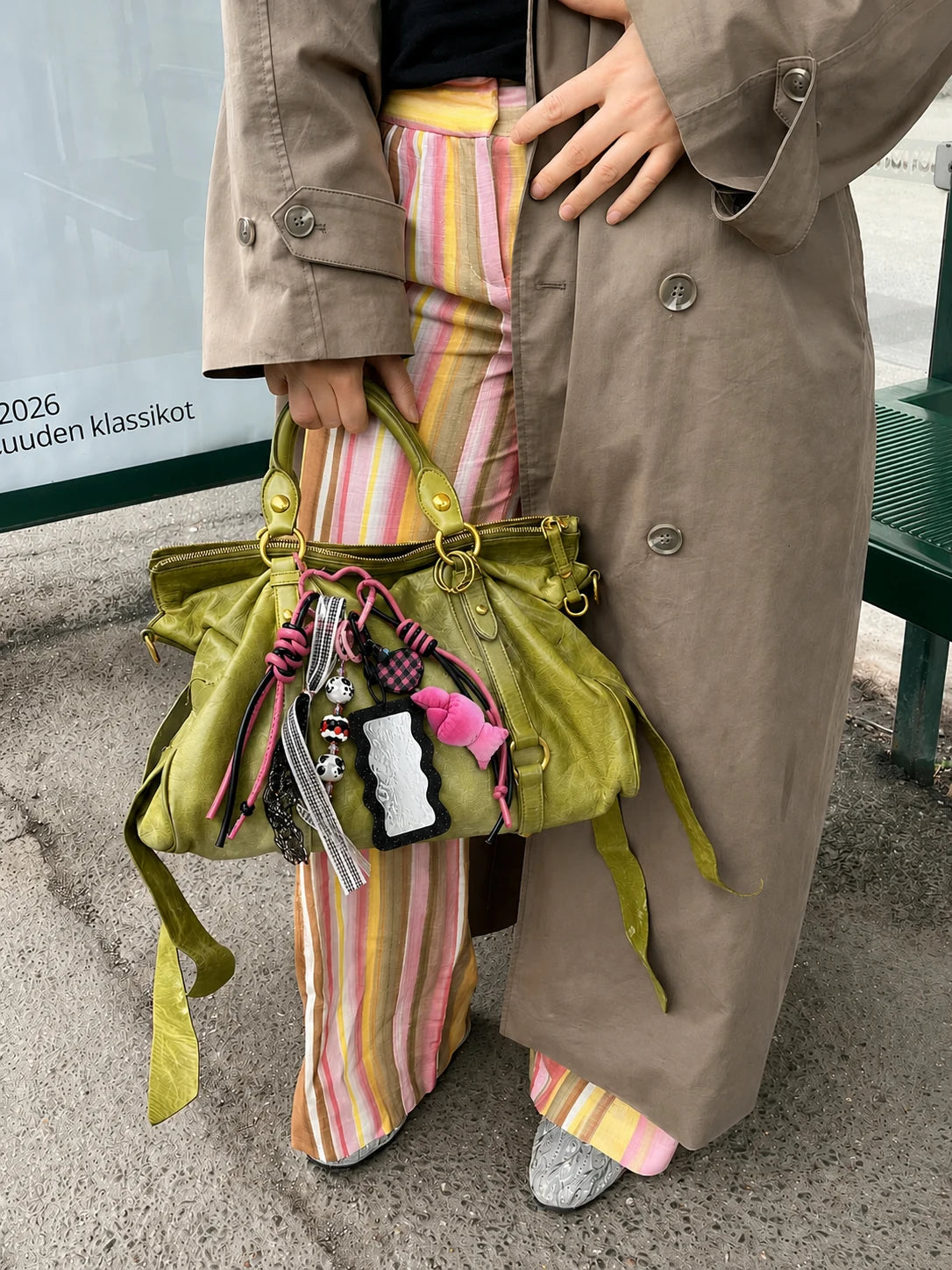 🖤 Pink Rebel Drop – Croissant Bag Charm