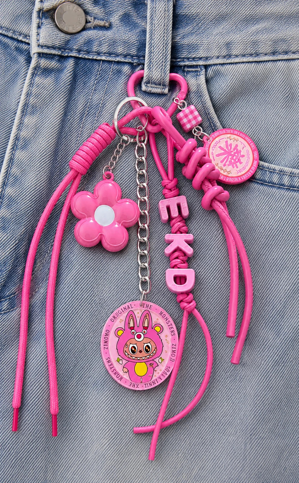 🌸 Pink Parade Drop – Floral Bag Charm