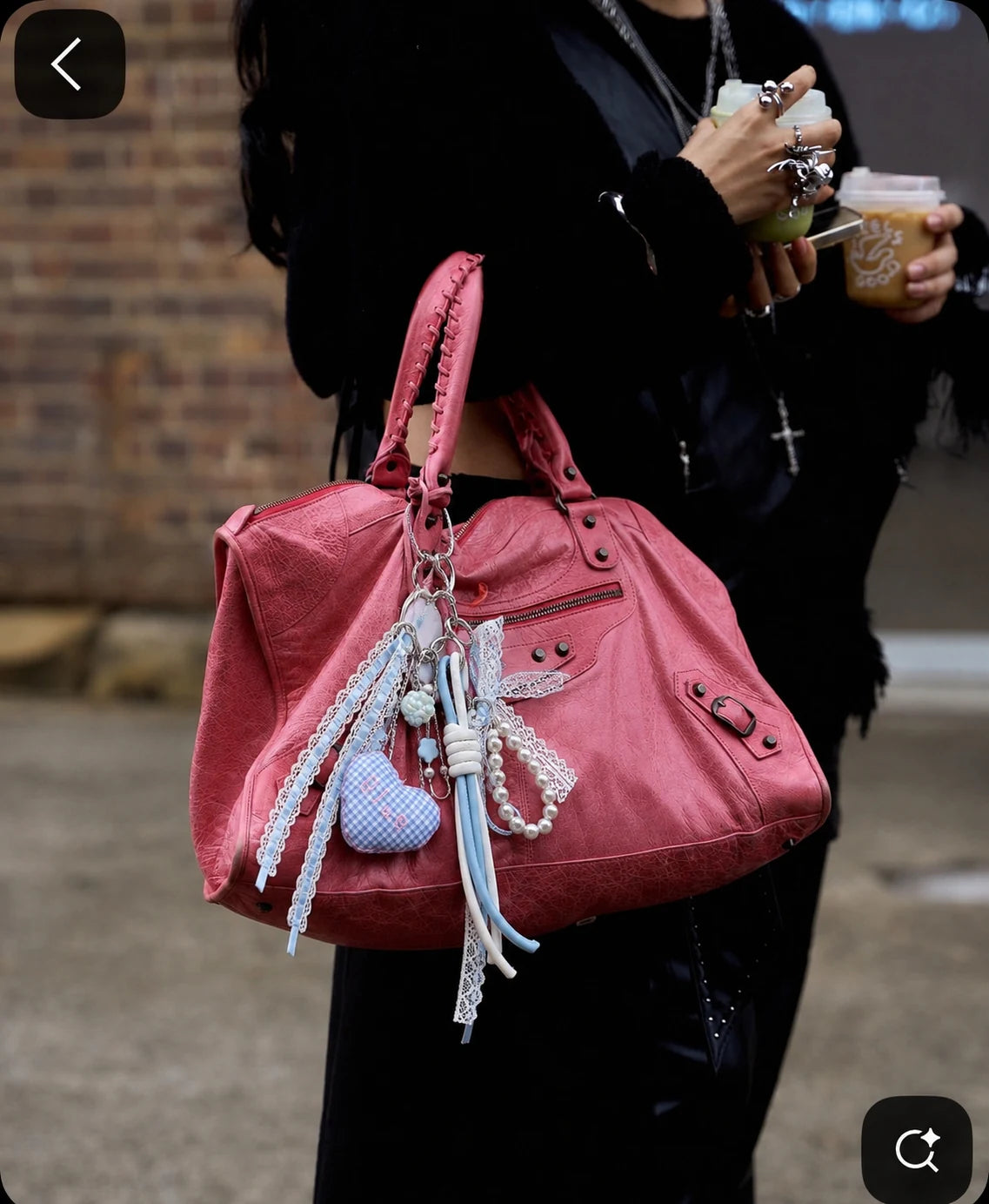 🎀 Baby Blue Drop – Heart Bag Charm