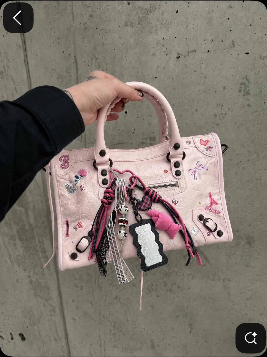🖤 Pink Rebel Drop – Croissant Bag Charm