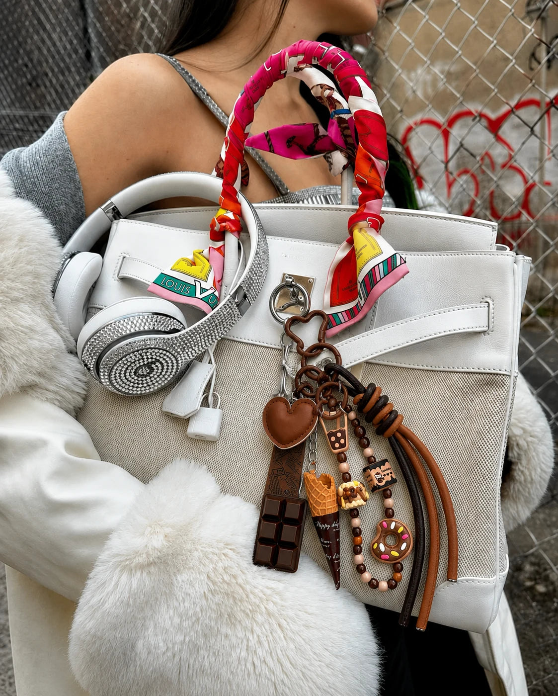 🍰 Dessert Date Drop – Chocolate Bag Charm