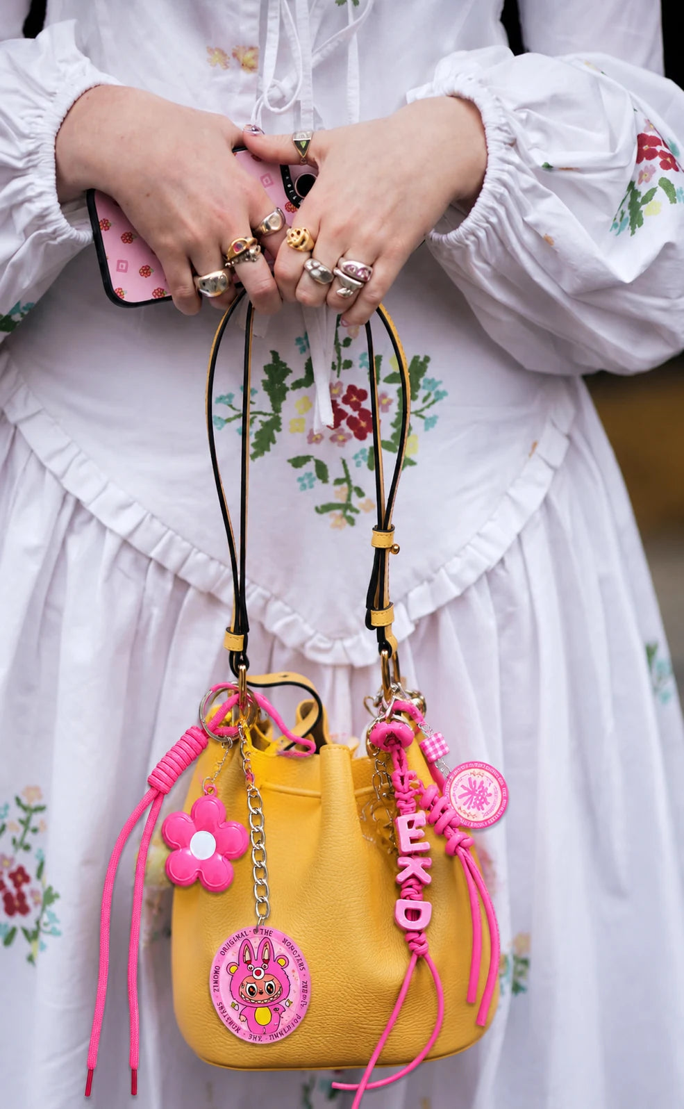 🌸 Pink Parade Drop – Floral Bag Charm