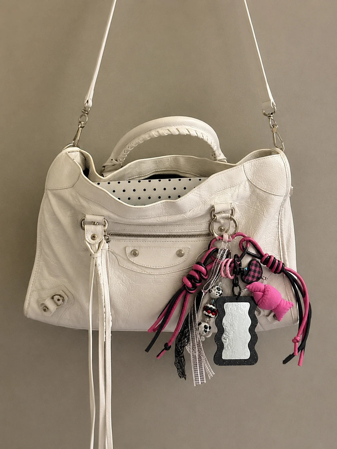 🖤 Pink Rebel Drop – Croissant Bag Charm