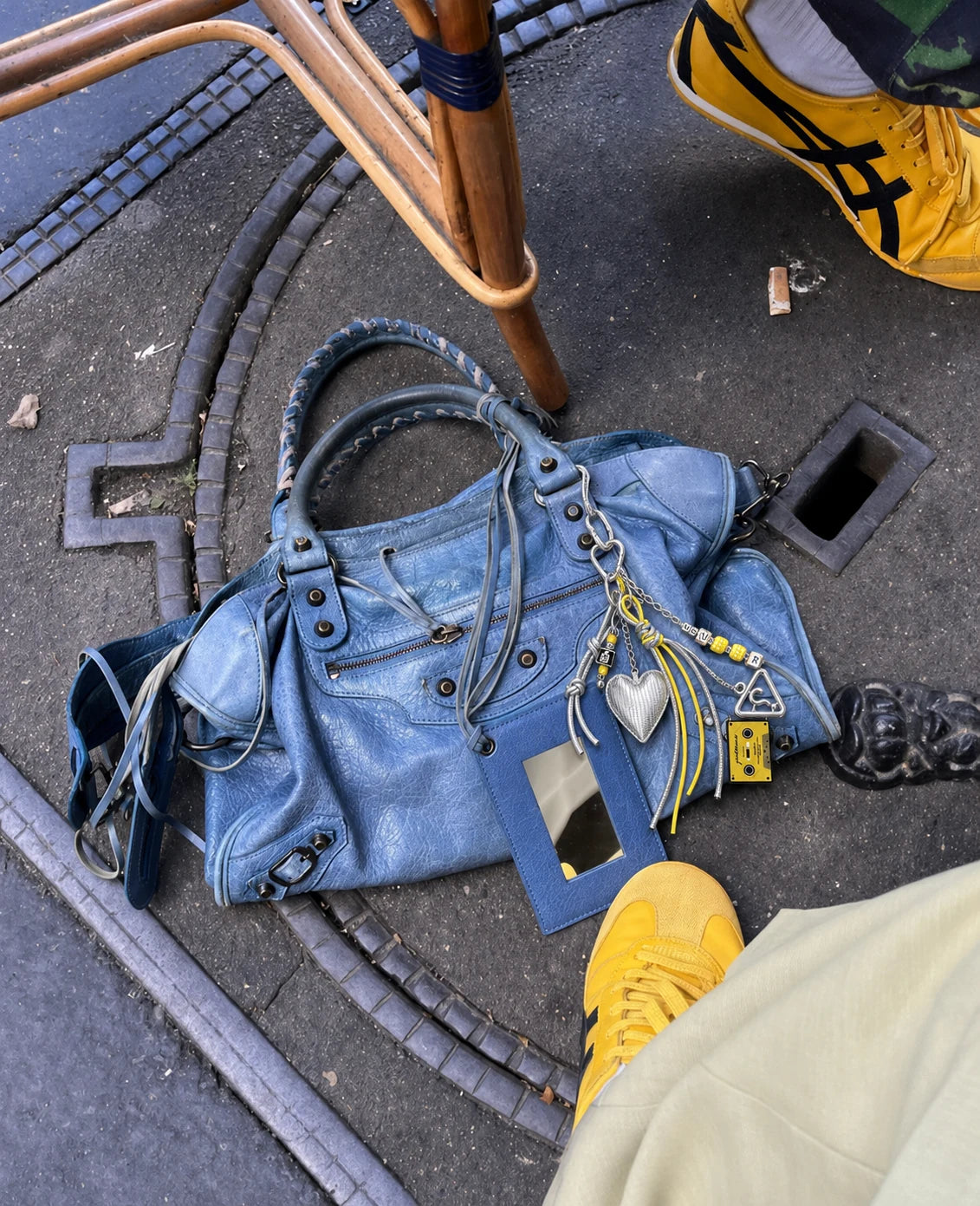 💛 Chrome Pop Drop – Heart Bag Charm