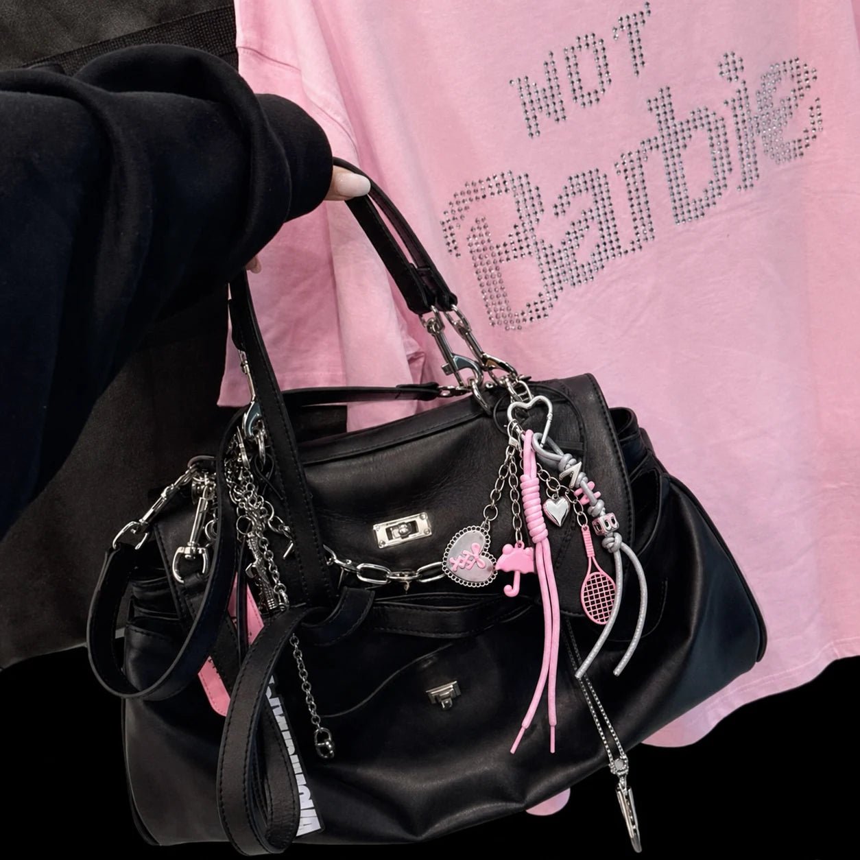 💗 Blush Game Drop – Heart Bag Charm