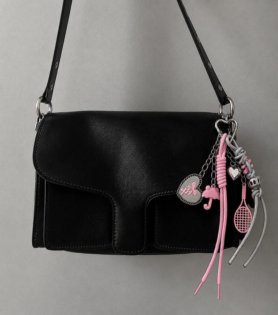 💗 Blush Game Drop – Heart Bag Charm
