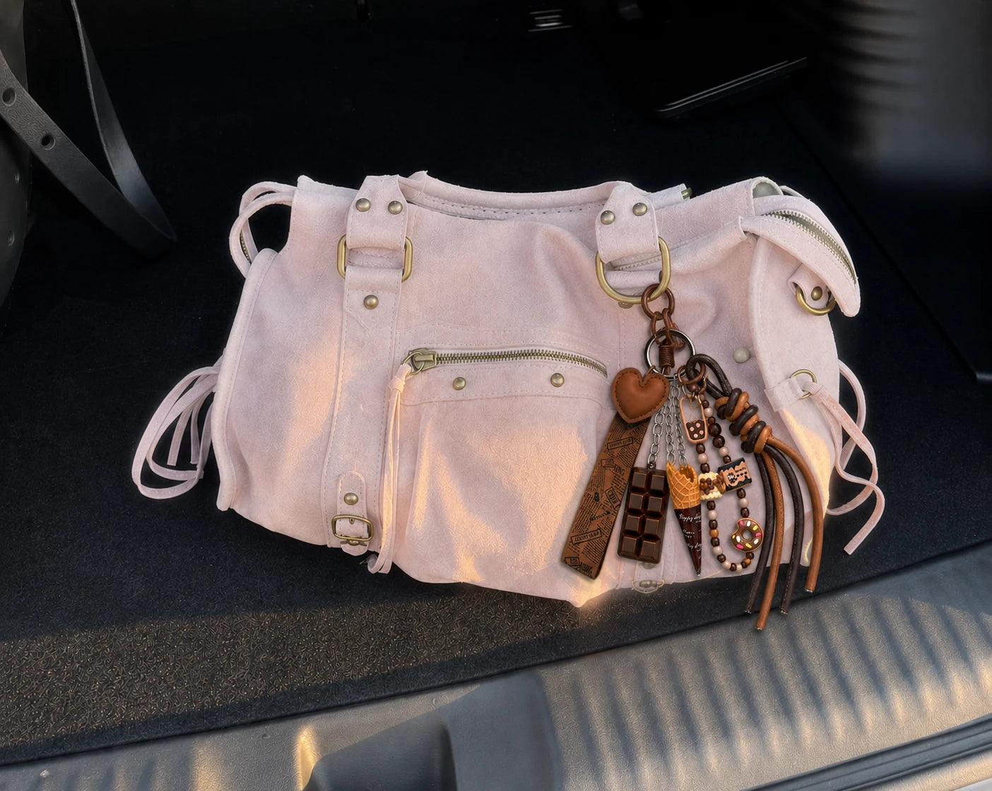 🍰 Dessert Date Drop – Chocolate Bag Charm
